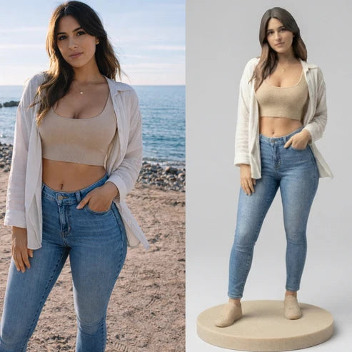Personlig 3D-figur fra billede